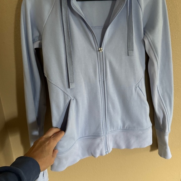 Athleta Triumph Full Zip Hoodie Thumbholes Stretch High Neck Women’s size XS - Picture 5 of 13
